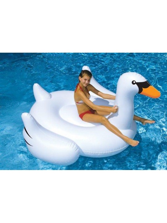 Swimming Pool Inflatables Party Pack Swan Float + Pizza Raft + Tiki Bar