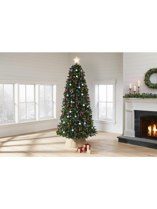 7.5 ft Wesley Long Needle Pine LED Pre-Lit Artificial Christmas Tree with 550 Color Changing Lights