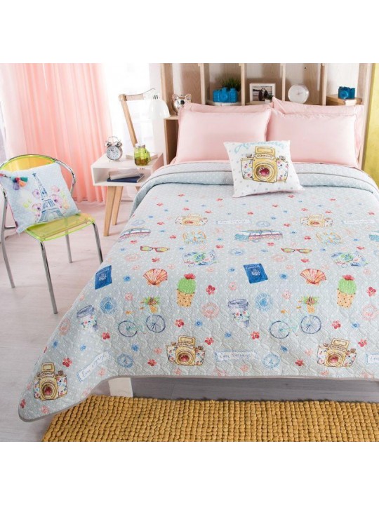 Reversible comforter set for girls 