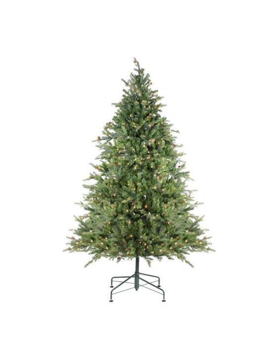 7.5 ft. Pre-Lit Hunter Fir Full Artificial Christmas Tree with Clear Lights