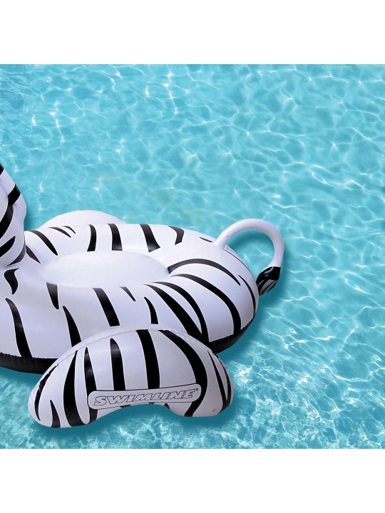 Zebra 2-Person Ride-On Inflatable Vinyl Swimming Pool Float (6 Pack)