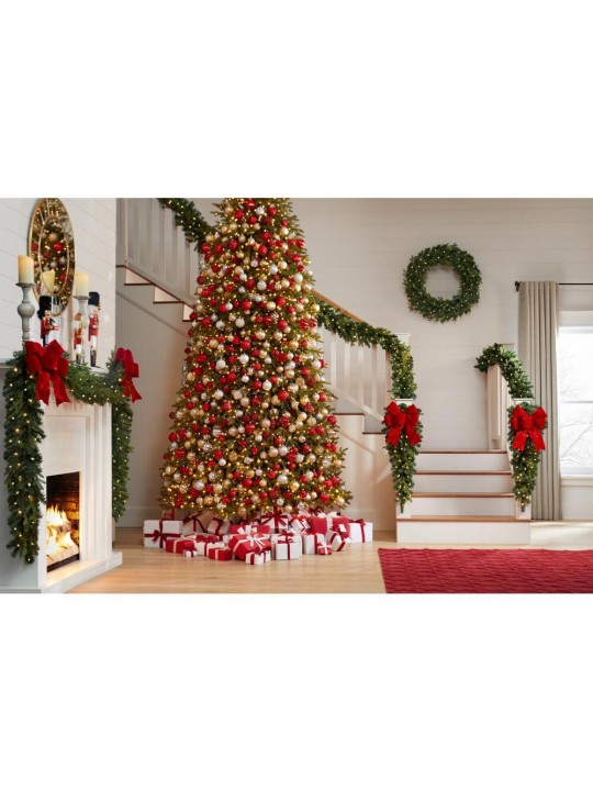 12 ft Jackson Noble Fir LED Pre-Lit Artificial Christmas Tree with 2000 Color Changing Micro Dot Lights