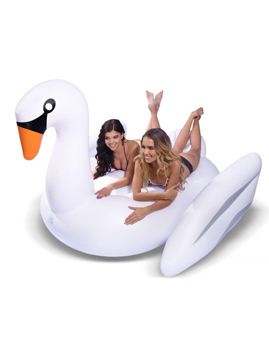 Giant Large Inflatable Swan Pool Lake Water Float Raft, White (4 Pack)