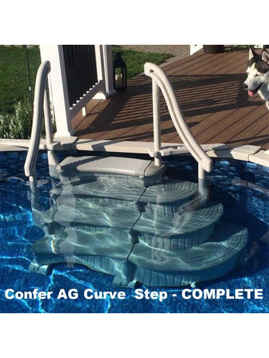 Above Ground Swimming Pool Curve Step System