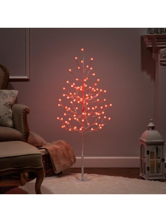 4 ft. H Electric Tree with Crackle Ball LED Lights