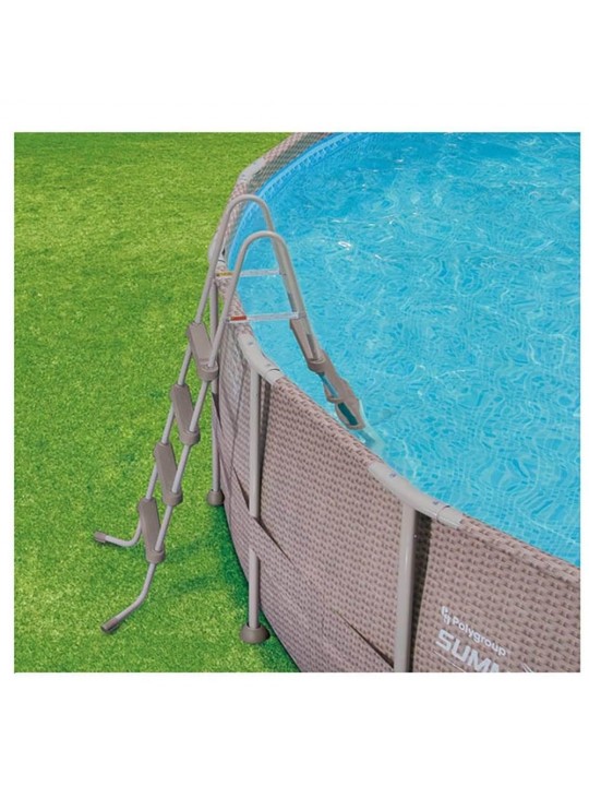 18ft x 48in Above Ground Frame Pool Set with Filter Pump & Ladder
