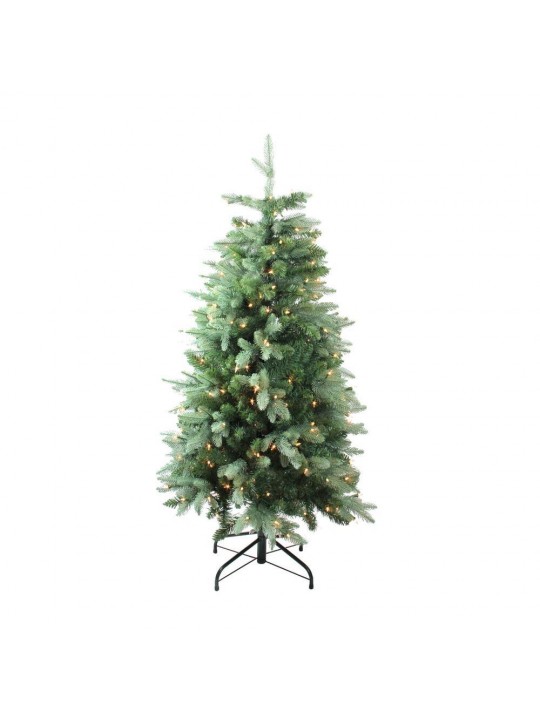 4.7 ft. Pre-Lit Slim Fresh Cut Carolina Frasier Fir Artificial Christmas Tree with Clear Lights