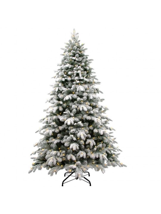 7.5 ft. Snowy Avalanche Tree with Dual Color LED Lights