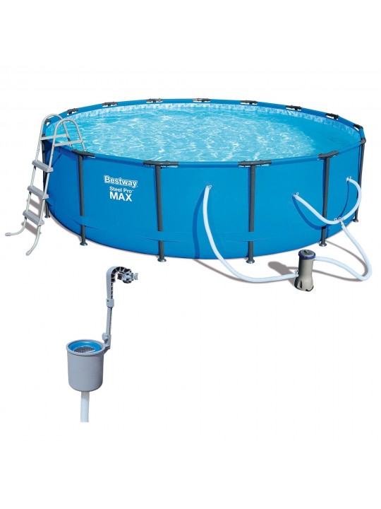 15ft x 42in Steel Pro Max Frame Above Ground Swimming Pool & Skimmer