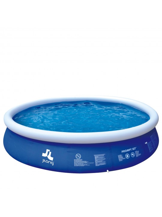 15' Marine Blue and White Inflatable Above Ground Prompt Swimming Pool Set