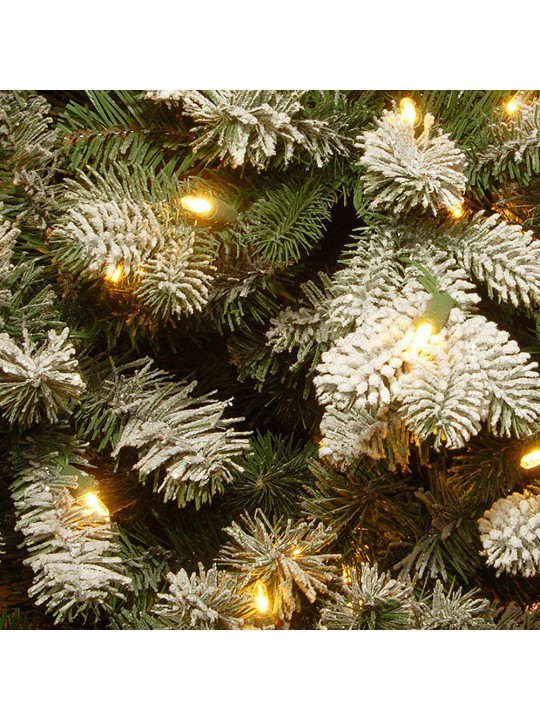 7.5 ft. PowerConnect Snowy Sheffield Spruce with Warm White LED Lights