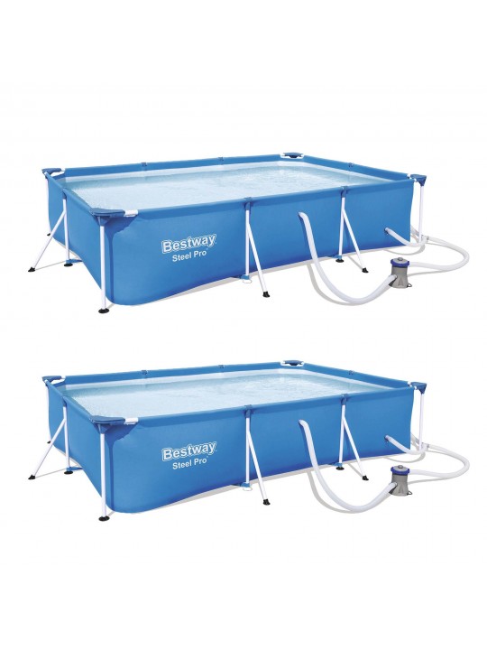 9.83ft x 6.58ft x 26in Above Ground Pool Set with Filter Pump (2 Pack)