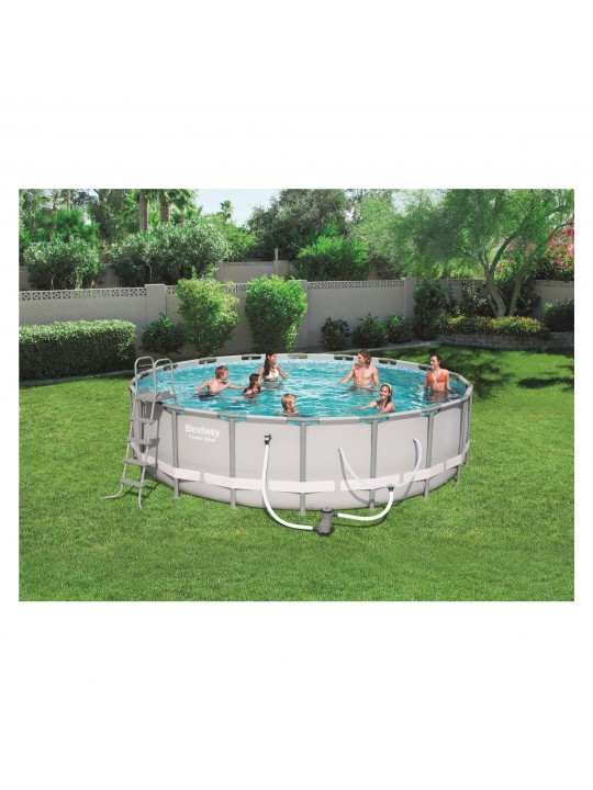 18 x 4.3 ft Reinforced Power Steel Frame Above Ground Swimming Pool Set