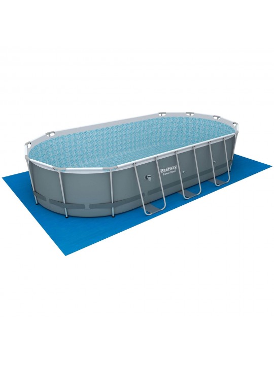 18ft x 9ft x 25in Power Swimming Pool w/ Surface Skimmer Debris Cleaner