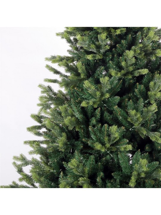 7.5 ft. Unlit PE Mix PVC High Quality Artificial Christmas Tree Foldable with Metal Stand