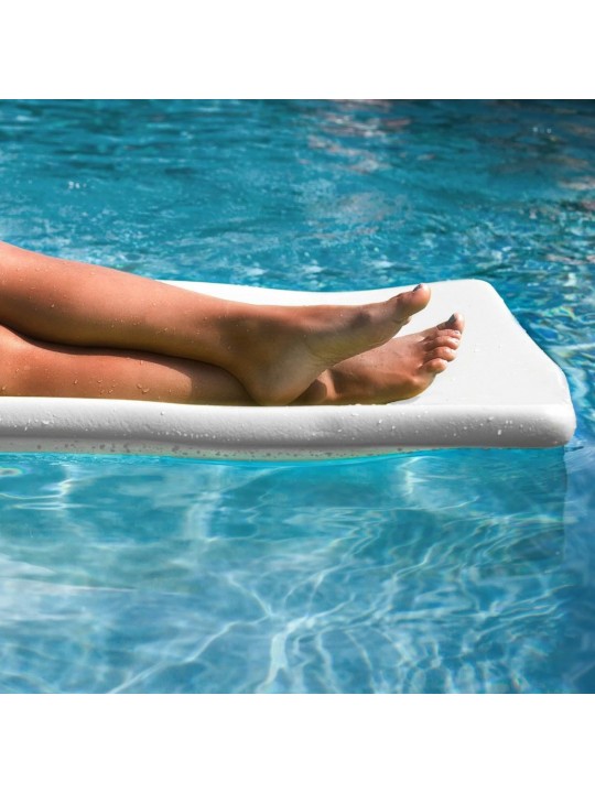 Sunsation 70 Inch Foam Raft Lounger Pool Float, White (6 Pack)