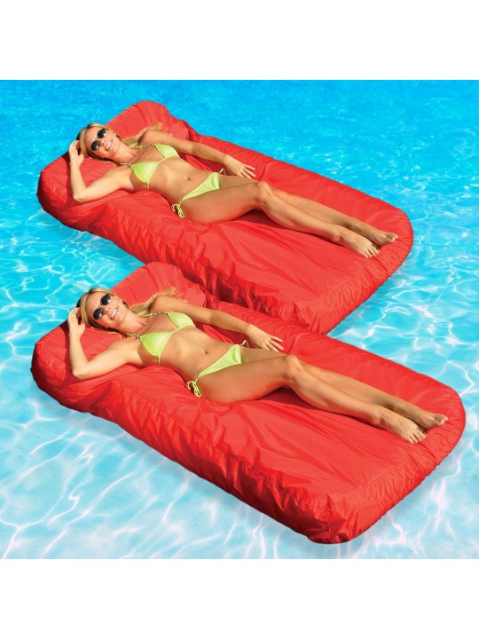 Sunsoft Mattress for Swimming Pools, Red 2-Pack