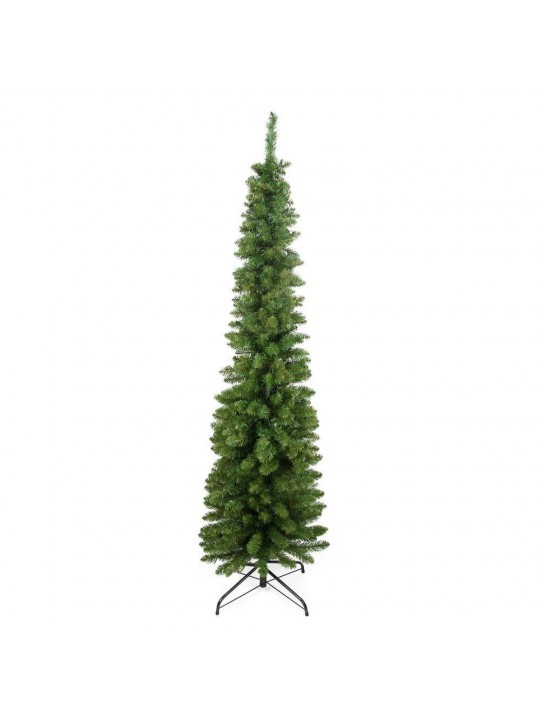6 ft. x 20 in. Traditional Green Pine Pencil Artificial Christmas Tree Unlit