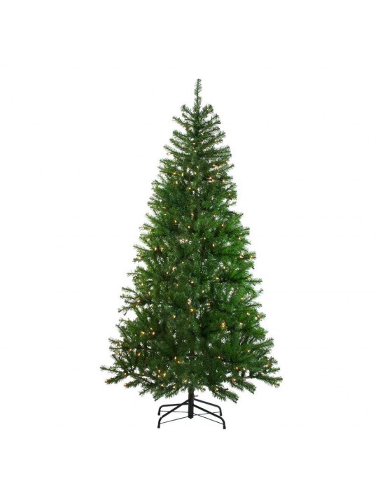 7 ft. Pre-Lit Vail Spruce Medium Artificial Christmas Tree with Clear Lights