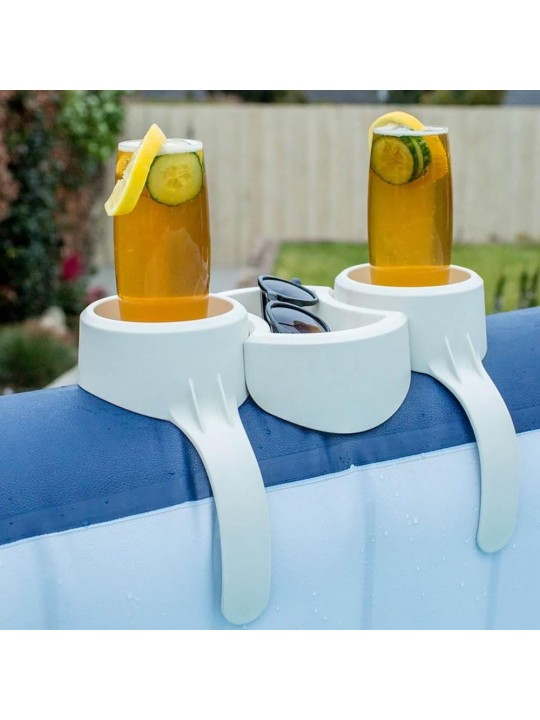 SaluSpa 4 Person Portable Inflatable AirJet Spa Hot Tub & Drink Holder