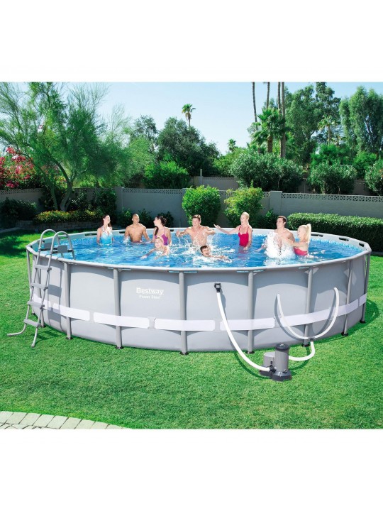20ftx 48in Steel Pro Metal Frame Swimming Pool Set & Aqua Pool Vacuum