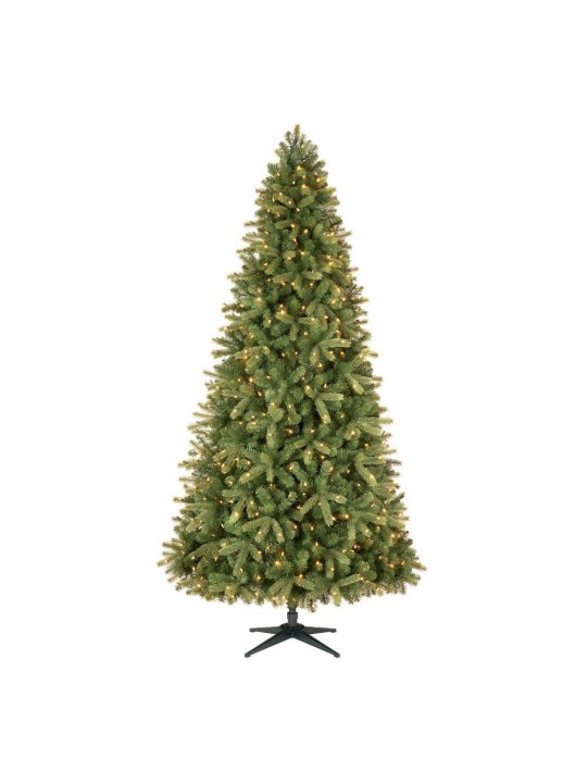 9 ft Manchester White Spruce LED Pre-Lit Artificial Christmas Tree with 600 SureBright Color Changing Lights