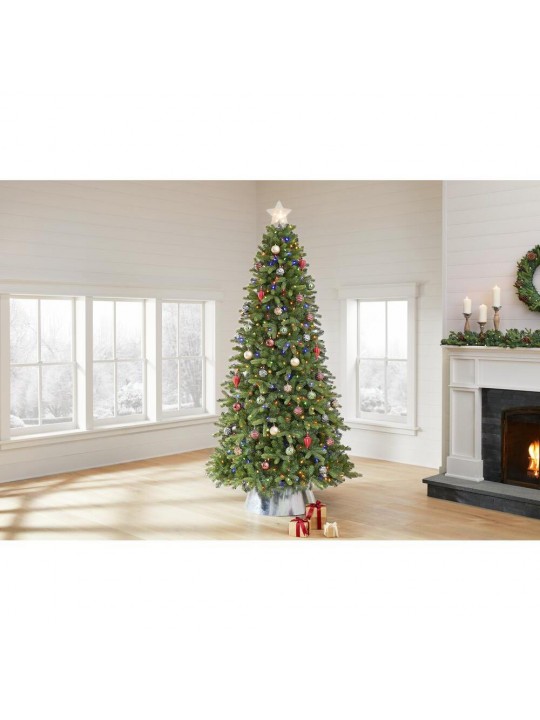 9 ft Manchester White Spruce LED Pre-Lit Artificial Christmas Tree with 600 SureBright Color Changing Lights