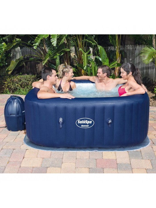 SaluSpa Hawaii AirJet 6-Person Portable Inflatable Round Spa Hot Tub