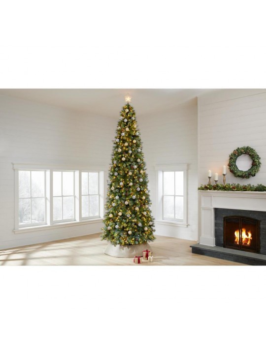 12 ft  Pre-Lit LED Artificial Christmas Tree with 1100 SureBright Warm White Lights