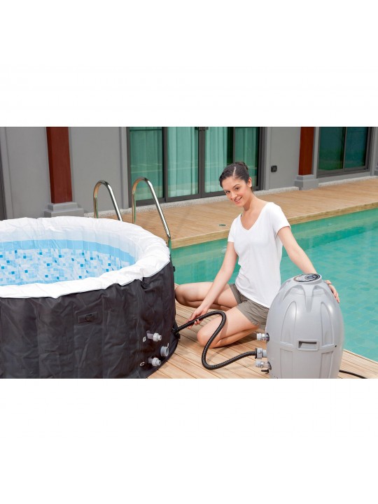 SaluSpa 71 x 26 Inch Inflatable Portable 4-Person Spa Hot Tub | 54124