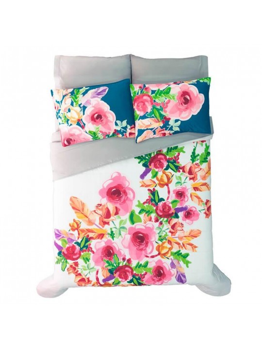 White Floral bedding, Summer essencial! Reversible!