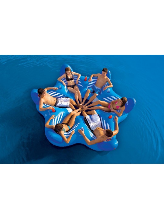 54-1985 Pool N' Beach 6 Person 6UP Inflatable Lake Lounge Water Raft