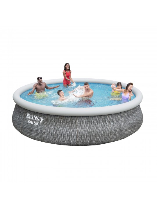 15 Foot Round Inflatable Pool Set