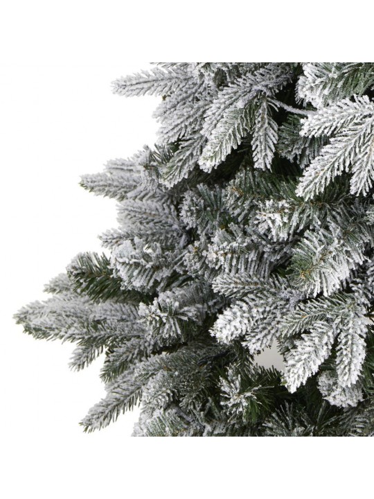 4 ft. Pre-Lit Flocked Full Bodied Swedish Spruce Artificial Christmas Tree with 170 Clear LED Lights