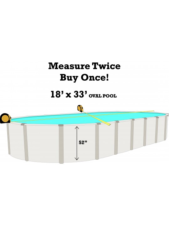 18-Foot-by-33-Foot Oval Boulder Swirl Above Ground Swimming Pool Liner - 52-Inch Wall Height