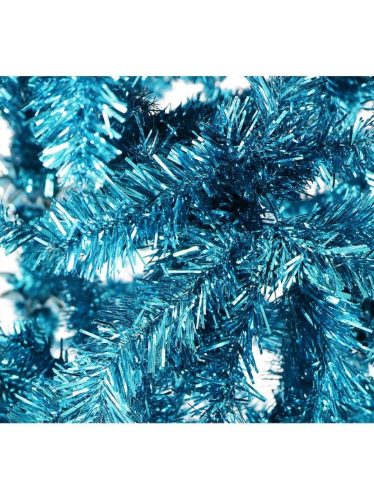 7 ft. Festive Turquoise Tinsel Christmas Tree