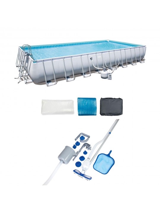 Frame Swimming Pool | Pool Cleaning Vacuum & Maintenance Accessories Kit