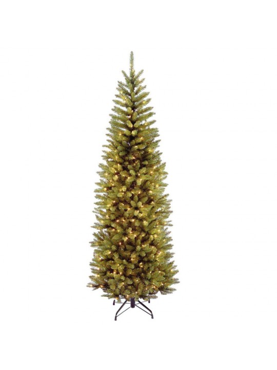 6.5 ft. Kingswood Fir Pencil Artificial Christmas Tree with Clear Lights