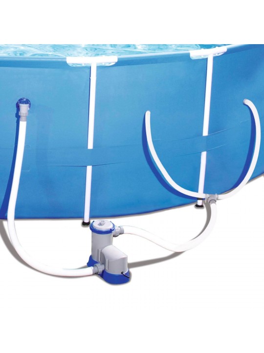 Steel Pro 12ft x 30in Frame Above Ground Pool Set + 6 Cartridges