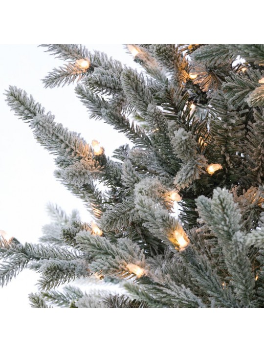 7.5 ft. Lightly Flocked Natural Cut Olympia Fir Artificial Christmas Tree with 800 Clear Lights