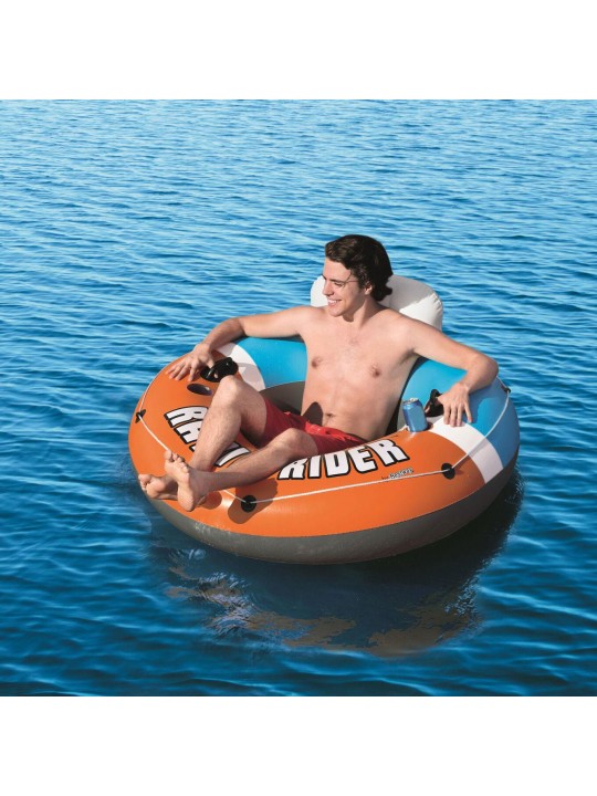 CoolerZ Rapid Rider Inflatable Blow Up Pool Chair Tube, Orange (12 Pack)