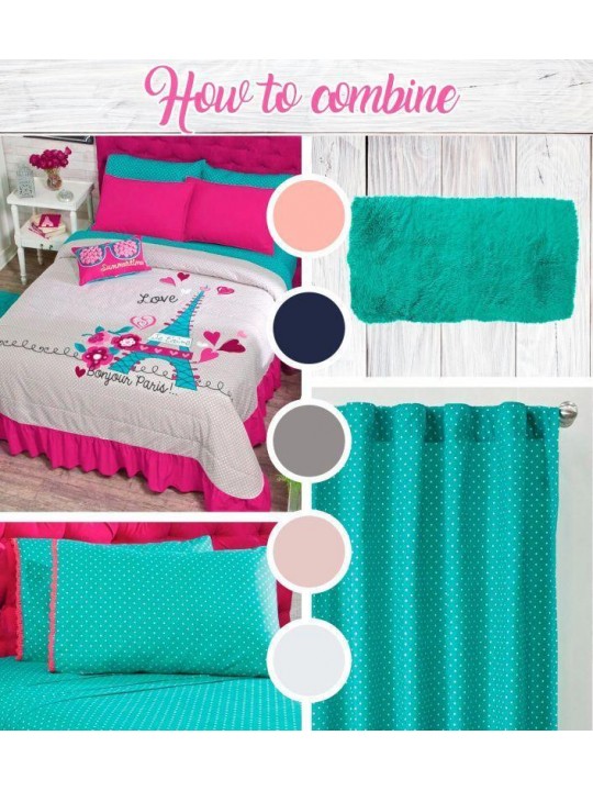 Paris pink bedspread set eiffel tower for girl, Guarantee*