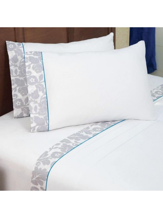 Flowers White Bed Sheets Set