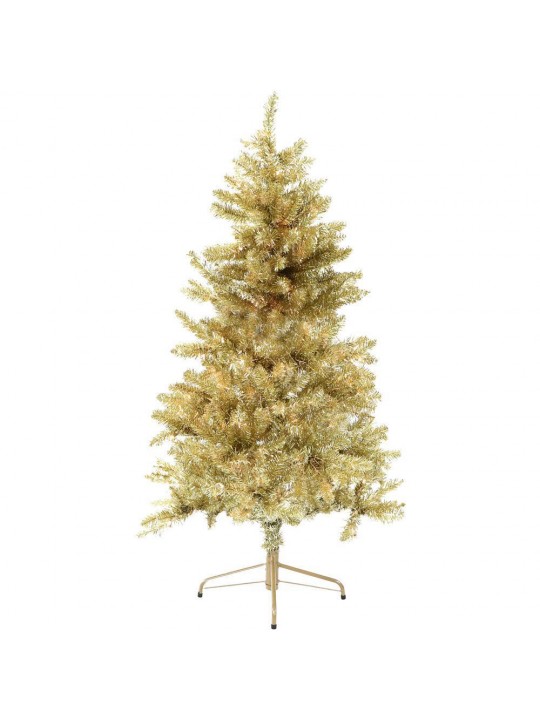 7 ft. Festive Gold Tinsel Christmas Tree