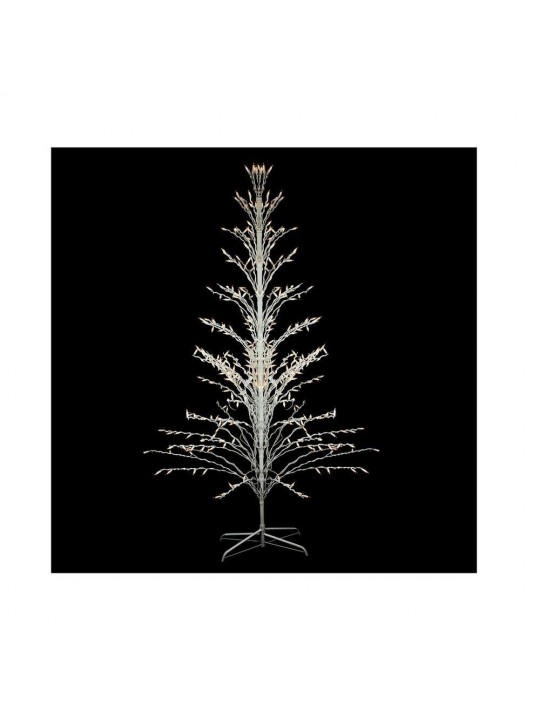 6 ft. White Lighted Christmas Cascade Twig Tree Outdoor Yard Art Decoration - Clear Lights