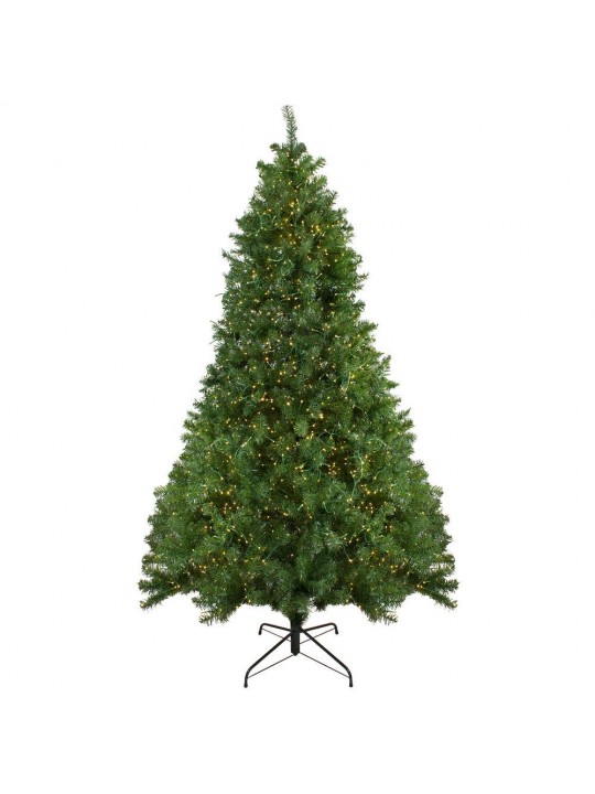 90 in. Pre-Lit Pike River Fir Artificial Christmas Tree - Dual Color LED Lights