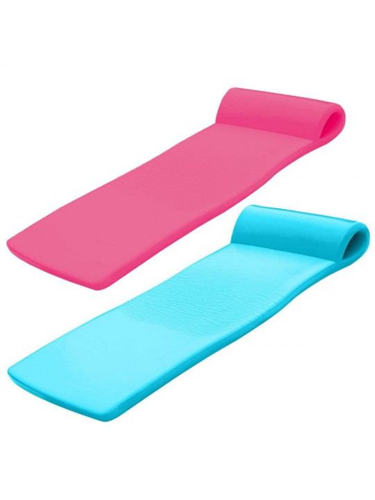 Rec Super Soft Sunsation Pool Lounger Mat, Pink and Tropical Teal