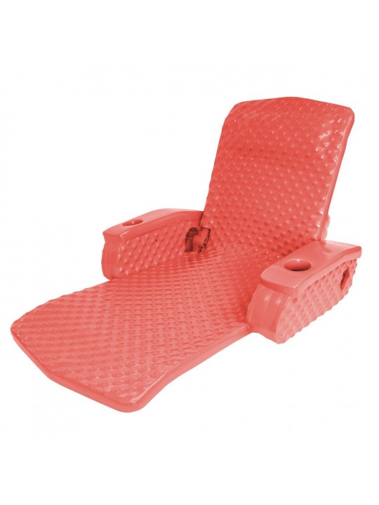 Rec Swimming Pool Soft Adjustable Folding Chair Lounge Float, Red