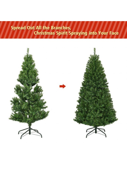 6 ft. Pre-lit Premium Hinged Artificial Christmas Tree