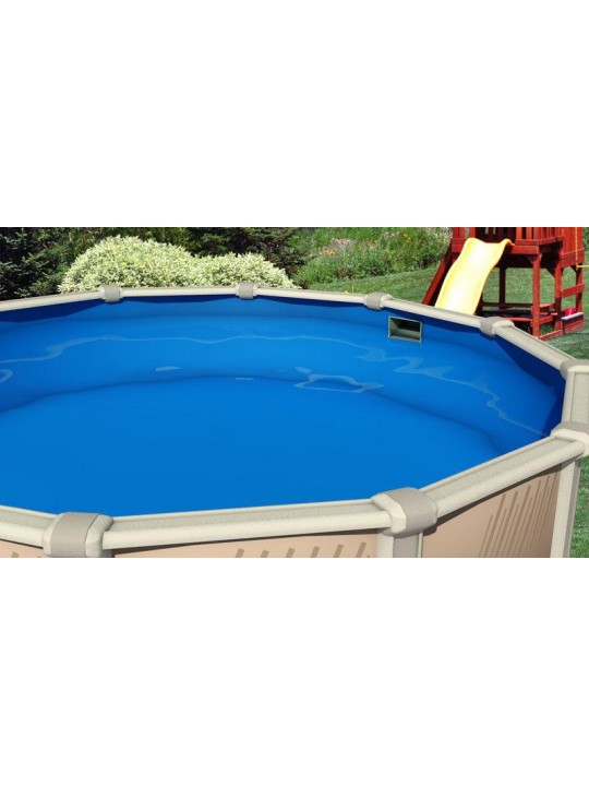 18-Foot-by-45-Foot Oval Solid Blue Overlap Above Ground Swimming Pool Liner - 48-to-52-Inch Wall Height